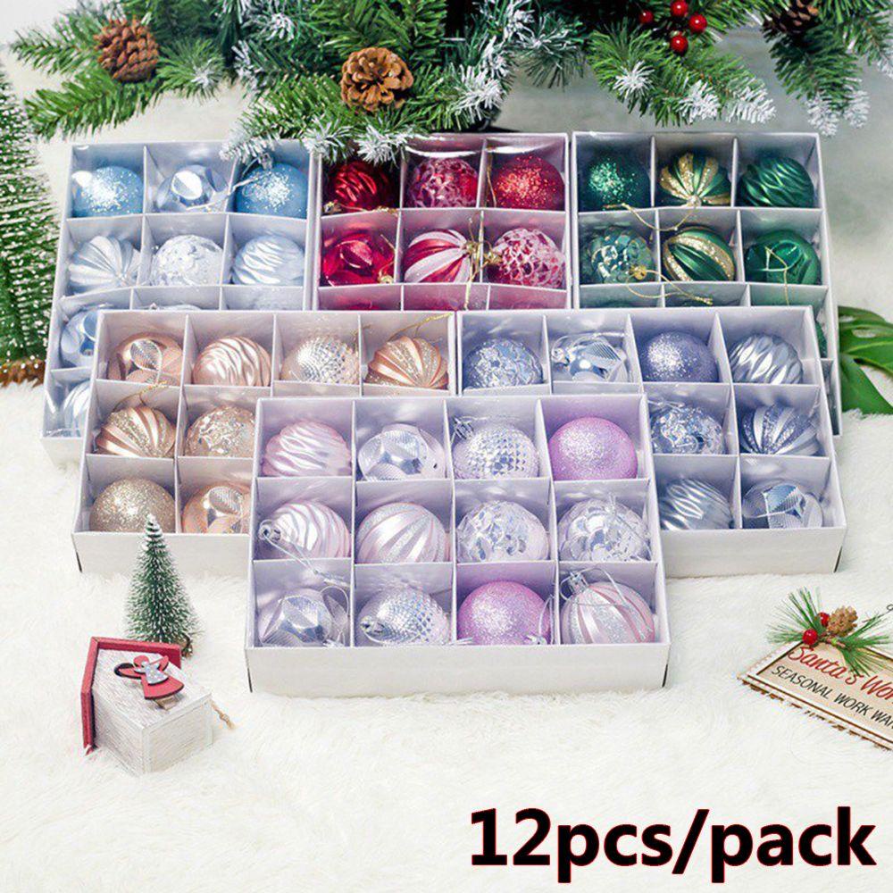 Set 12 Trái Châu Trang Trí Giáng Sinh Năm Mới