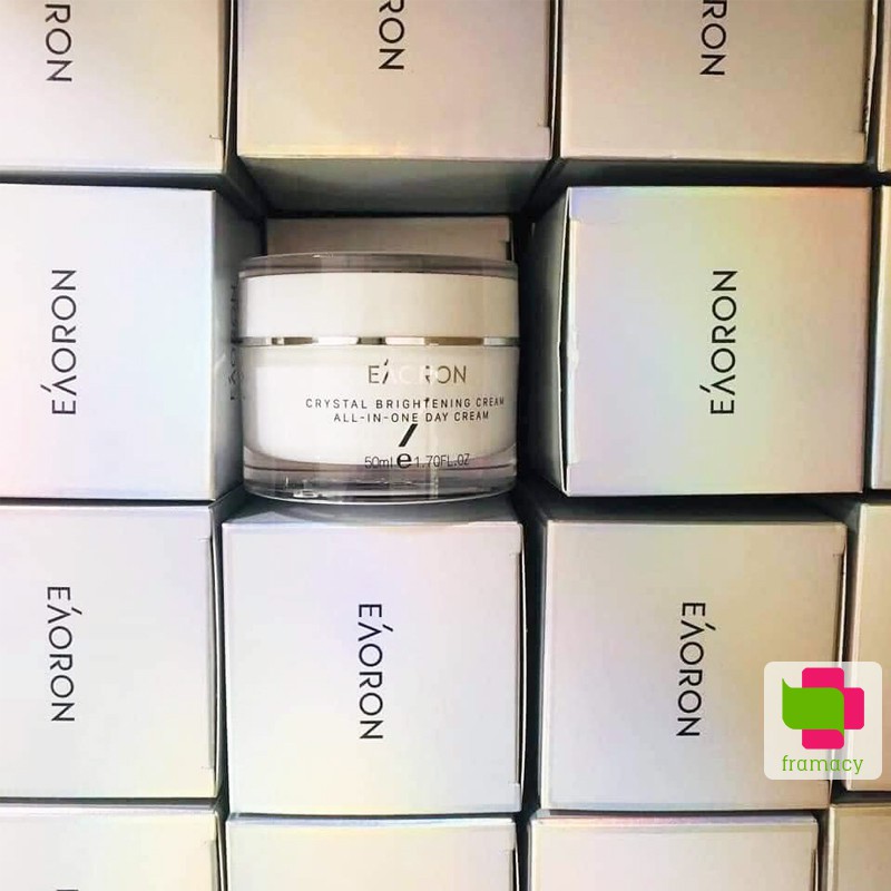 Kem dưỡng Eaoron đêm ngọc trai Shining Cream, kem ngày tinh thể sáng da Crystal White Brightening, Serum SWF Whitening