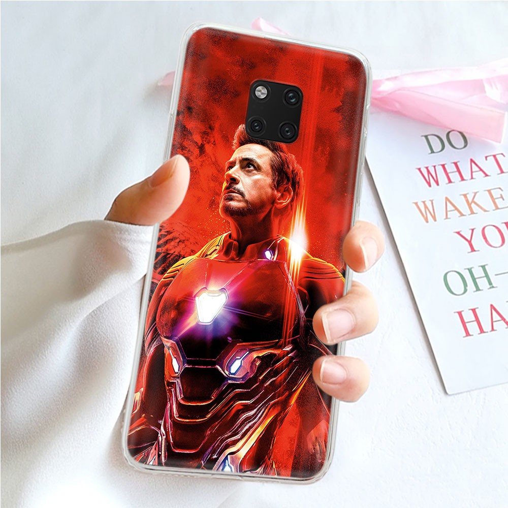 Ốp Lưng Trong Suốt Hình Iron Man Cho Samsung Galaxy J7 Pro J8 Core J3 Plus J5 Prime A7 Duo Ty124