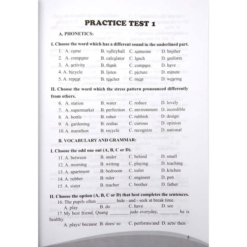 Sách 1000 Câu Trắc Nghiệm Tiếng Anh Lớp 6