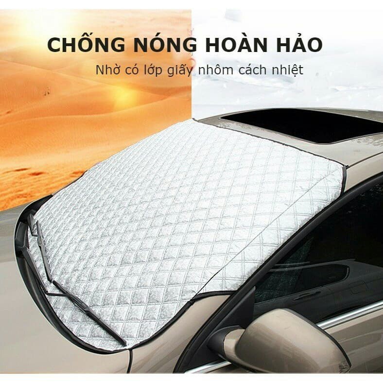 Bạt phủ kính lái xe ô tô tráng nhôm 4 lớp cak cấp