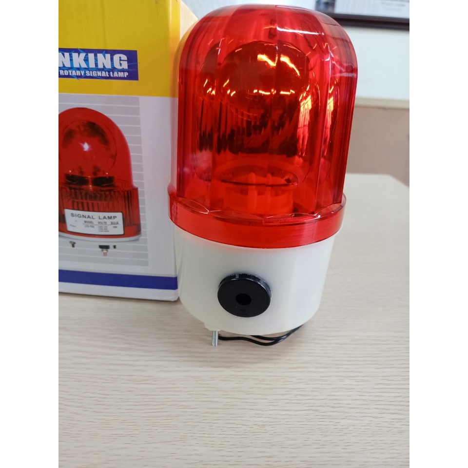Đèn quay cảnh báo (đèn chớp báo động) màu đỏ có còi LTE-1101LJ- 220V