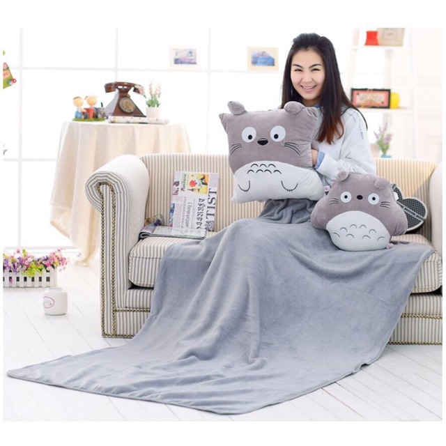 BỘ CHĂN GỐI VĂN PHÒNG 3 TRONG 1 TOTORO