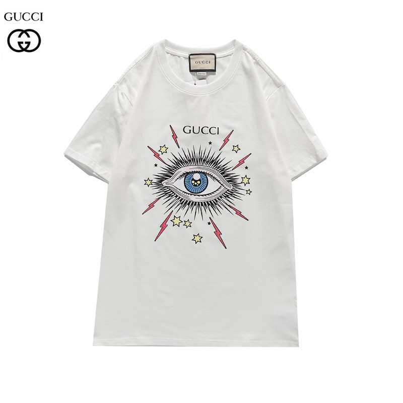 Áo Thun Tay Ngắn In Chữ Gucci Thời Trang Cho Nam Nữ