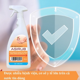 Dung dịch xịt rửa tay khô - nước sát khuẩn tay asirub chai 750ml - ảnh sản phẩm 3