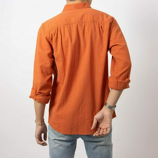 Sơ Mi TD Laha Cam Đất Linen M1