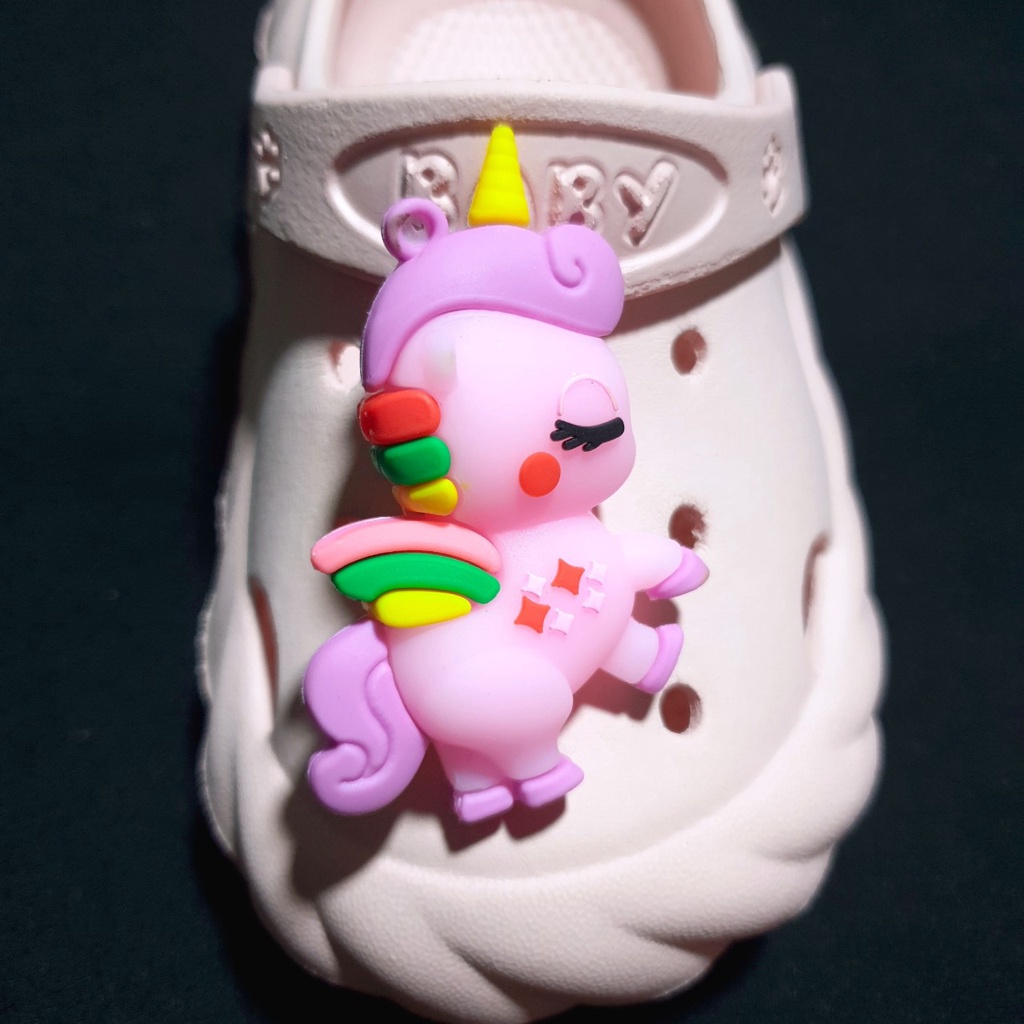 Nút gắn hkdesign/ phụ kiện trang trí dép duet 4D TO Unicorn mới (01 Cái)