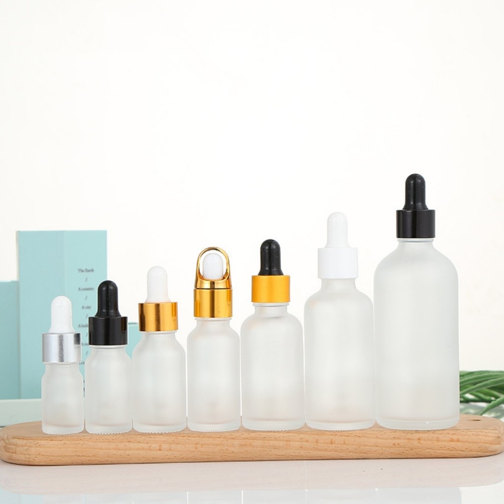 Lọ Chiết Serum Thủy Tinh Phun Mờ Cao Cấp Nắp Bóp Nhỏ Giọt 5ML/10ML Dùng Chiết Mỹ Phẩm, Tinh Chất, Phụ Kiện Du Lịch