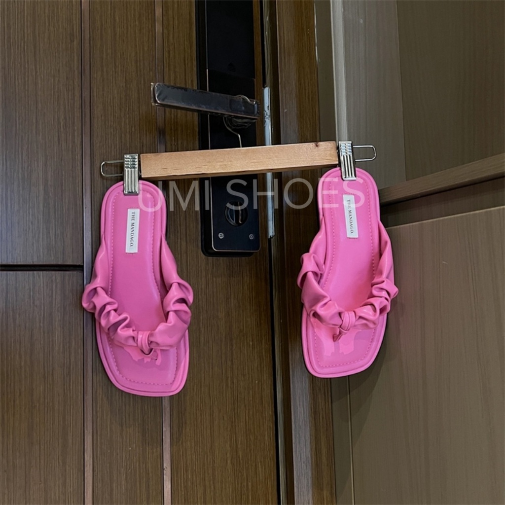 Dép Lê Nữ Kẹp Quai Bèo Nhún Nhúm Xỏ Ngón Tông đế bệt hot trend mới đơn giản đi chơi đi biển xinh đẹp đế bệt