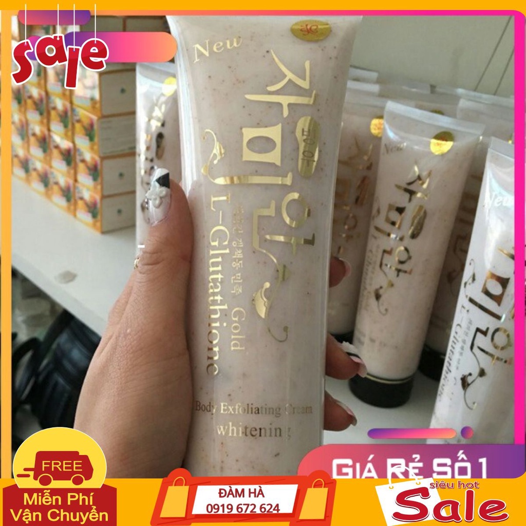 [XẢ KHO] Tẩy tế bào chết  L-Glutathione whitening body exfoliating cream