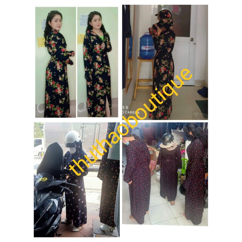 Áo Chống Nắng toàn thân Lanh Nhung 3 lớp | BigBuy360 - bigbuy360.vn