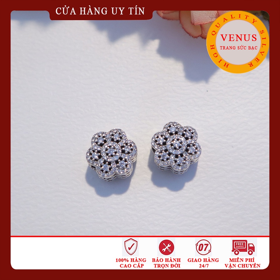 [Hàng cao cấp] Charm bạc 925 hình bông hoa tuyết- Mã sản phẩm VENUSHT