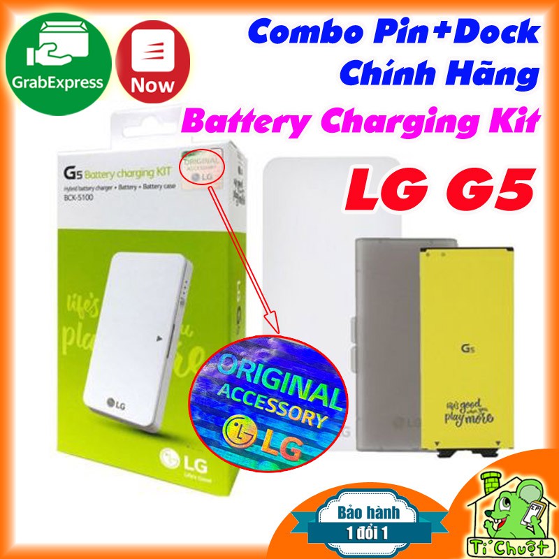 [Chính Hãng][Ảnh Thật] Pin+Dock LG G5 BCK5100 ZINBattery Charging Kit