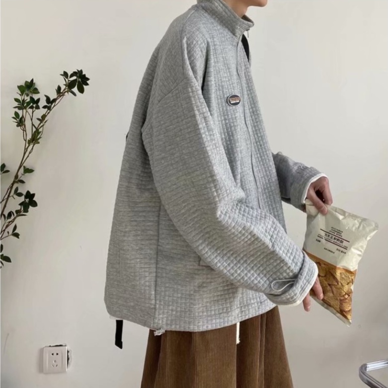 Áo Khoác Màu Trơn Tay Dài Dáng Rộng áo khoác nỉ Đơn Giản áo khoác nữ form rộng Phong Cách Hàn Quốc áo khoác Nam Nữ