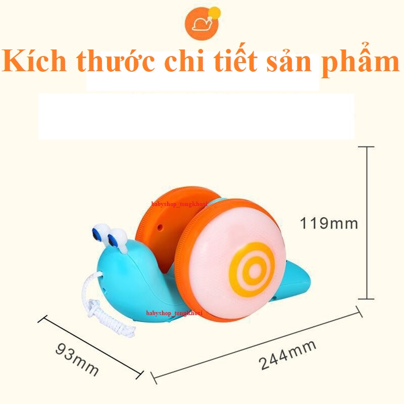 ỐC sên kéo dây có nhạc và đèn led sinh động, rèn luyện kỹ năng nhanh nhẹn, kích thích thị giác giá siêu rẻ