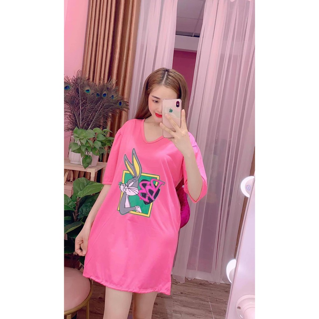Áo giấu quần Babydoll Freesize mẫu Thỏ nhiều màu