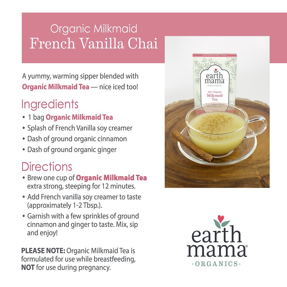 Trà lợi sữa hữu cơ Earth Mama Milkmaid Tea 16 túi lọc.