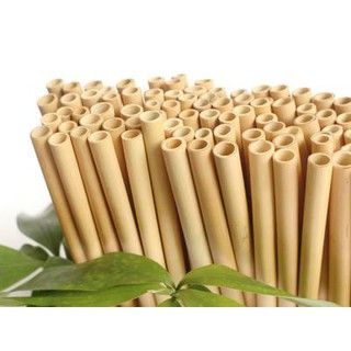 [bảo hành ẩm mốc] Hộp 100 ống hút cỏ sậy thiên nhiên size M hàng xuất khẩu dùng cho đồ uống sinh tố, smothies