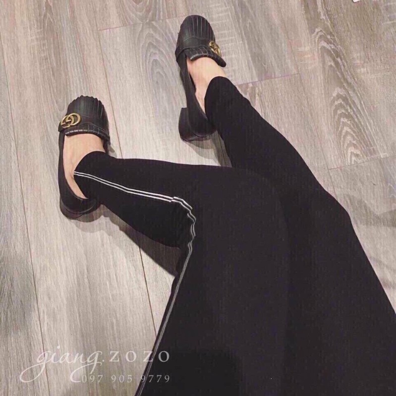 quần legging may viền 2 sọc nhuyễn