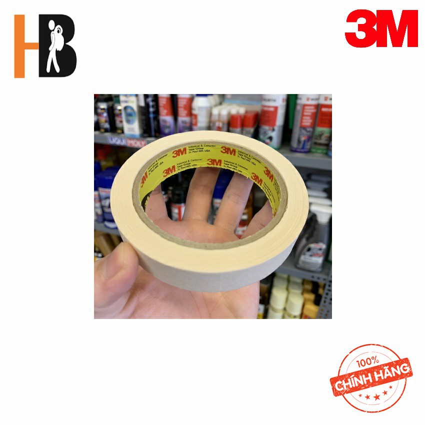 Băng keo giấy 3M Masking Tape 320 Trắng - che chắn trong sơn phủ