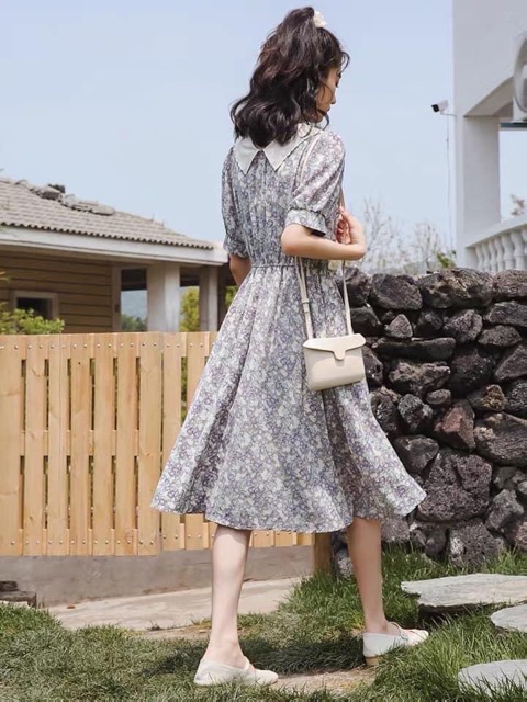 Váy cổ thêu vintage nhiều màu