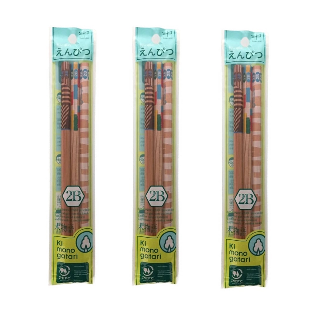 Cá Chép - Bộ 3 Bút Chì Gỗ Tombow Kimonogatari - 2B ACD-354A