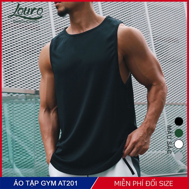 Áo ba lỗ nam tập gym basic, kiểu áo tanktop nam sát nách cực đẹp, chất liệu thun lạnh cotton co giãn 4 chiều - AT200