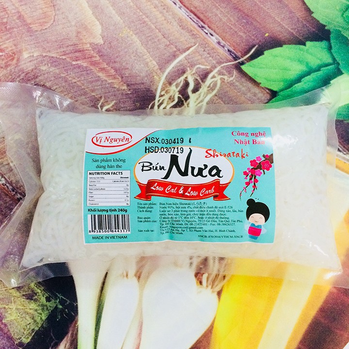 Bún Nưa Keto Das Vị Nguyên 240Gram
