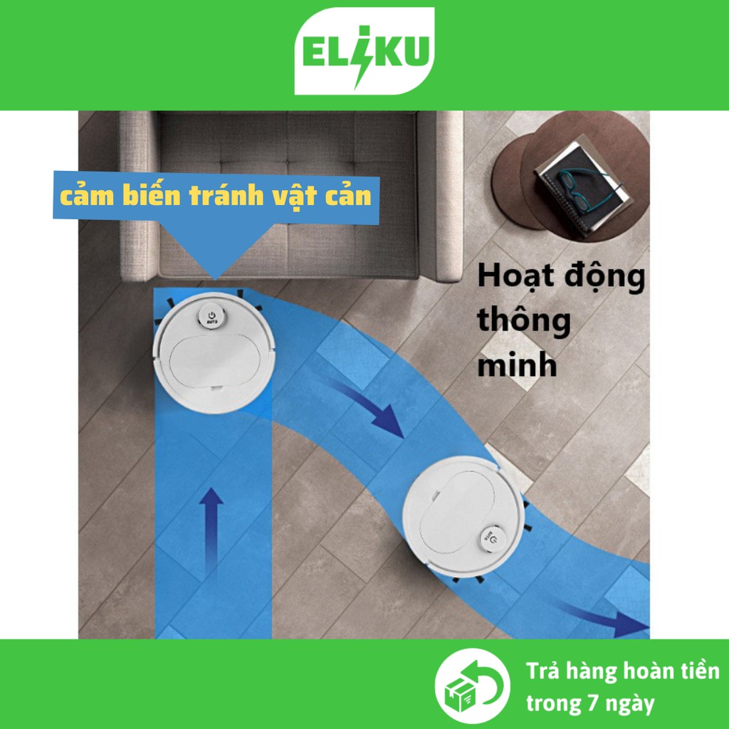 Robot hút bụi lau sàn thông minh ES 350 PRO tự tránh vật cản chống va chạm