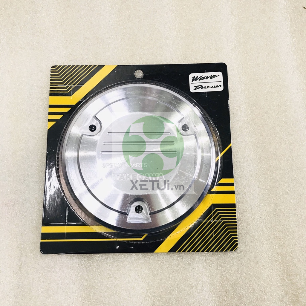 Ốp lốc nồi xe máy, nắp chụp lốc nồi 3 lỗ gắn xe WAVE,DREAM đời đầu ( Màu Bạc )