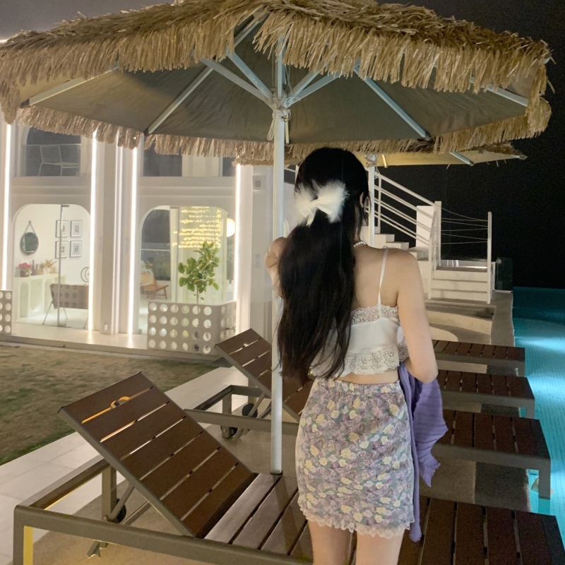 Áo hai dây phối ren đính nơ quyến rũ dành cho nữ