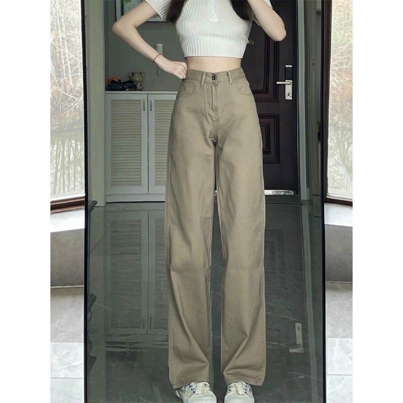 Baggy Kaki Ống Suông Lưng Cao Báic 💰