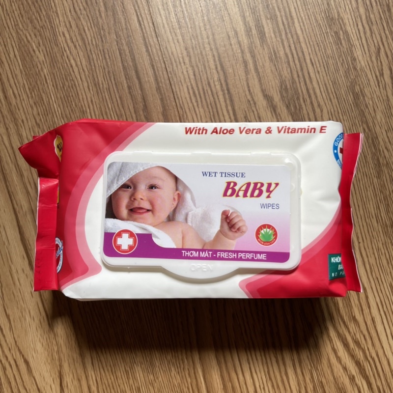giấy ướt baby Ngọc Dương không chất bảo quản, gói rút 100 tờ mùi hương nhẹ an toàn cho tất cả gia đình