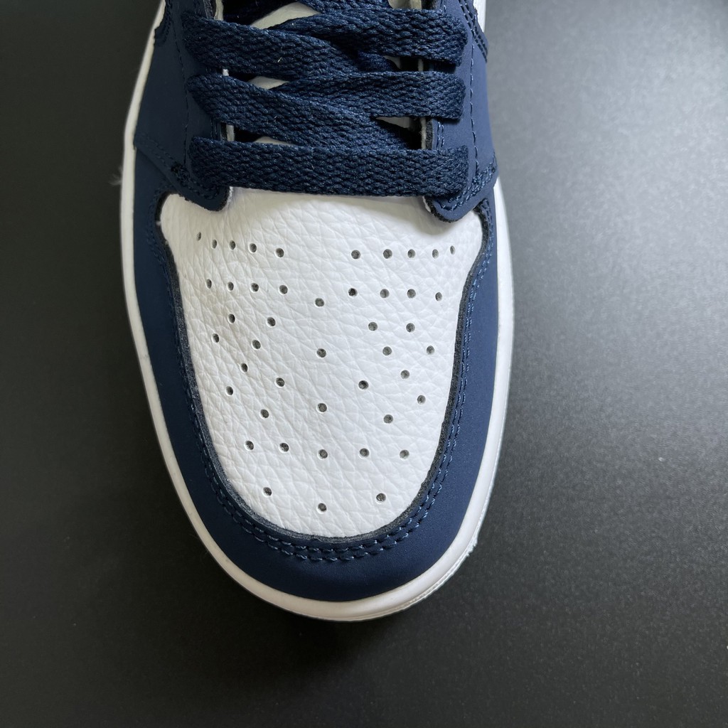 ✔️ Giày  Jordan 1 High COJP Midnight Navy Xanh Than Logo Silicon Full Box Phụ Kiện ✔️