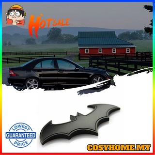 Miếng Dán Kim Loại Logo Batman 3D Trang Trí Đuôi Xe Hơi