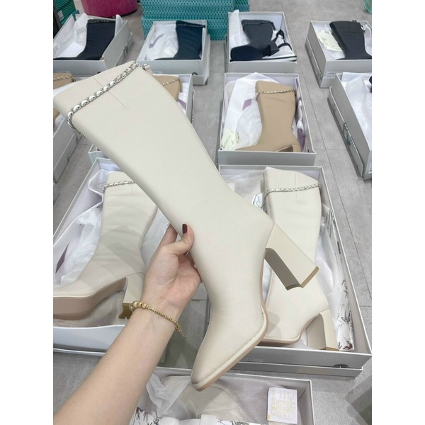 Bốt đùi xích da thật full 3 màu siêu hót