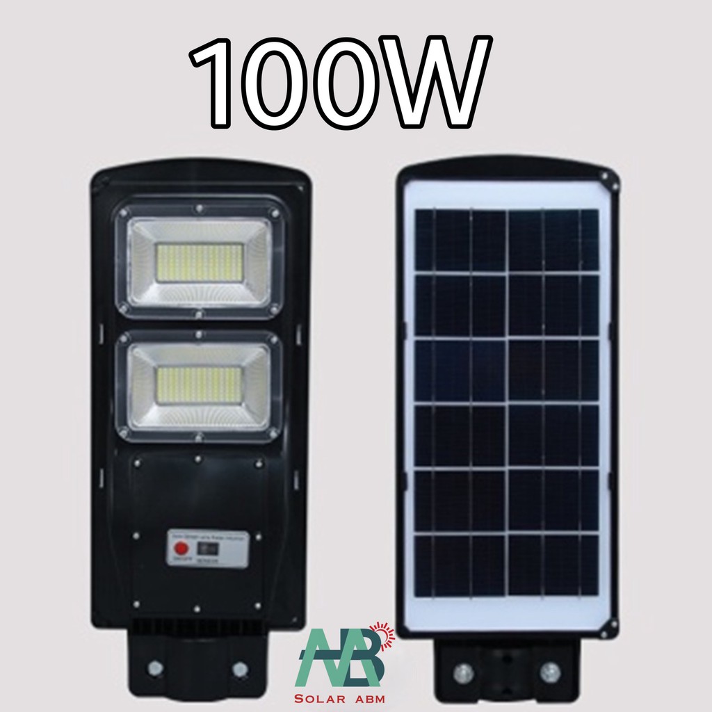 100W Đèn Đường Tấm Pin Liền Thể Năng Lượng Mặt Trời , Cảm Biến Chuyển Động , IP67 Chống Nước , mã : ABM-HX21100A