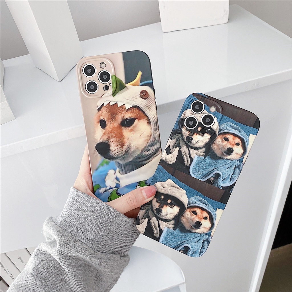 Ốp điện thoại nhựa mềm in hình chú chó thích hợp cho Iphone 13 12 Mini 11 Pro Max 7 8plus Se2020 X Xs Xr Xsmax