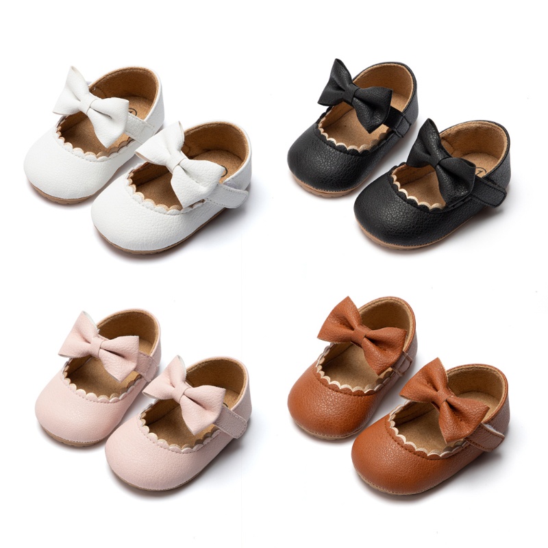 Giày Sneaker Da PU Đế Cao Su Mềm Tập Đi Cho Bé Sơ Sinh