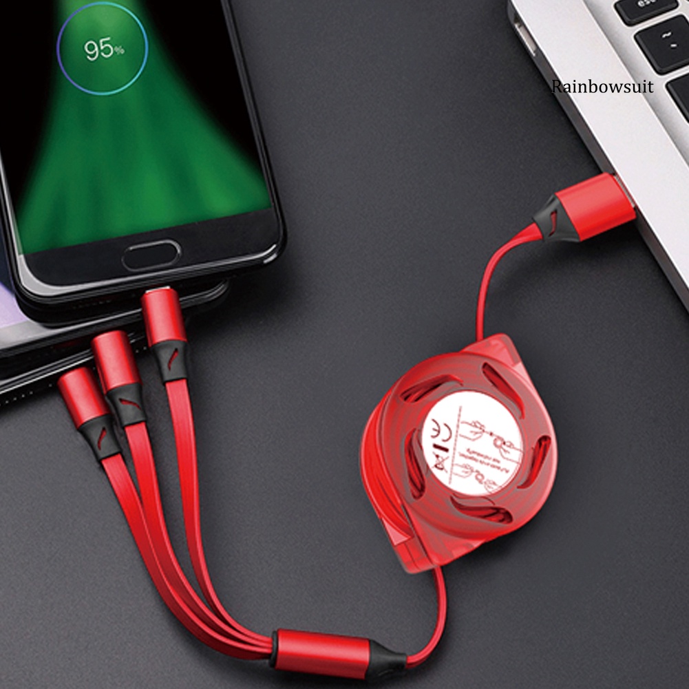 Dây Cáp Sạc RB Mini 3 Trong 1 Cho iPhone Type-C Android Micro USB