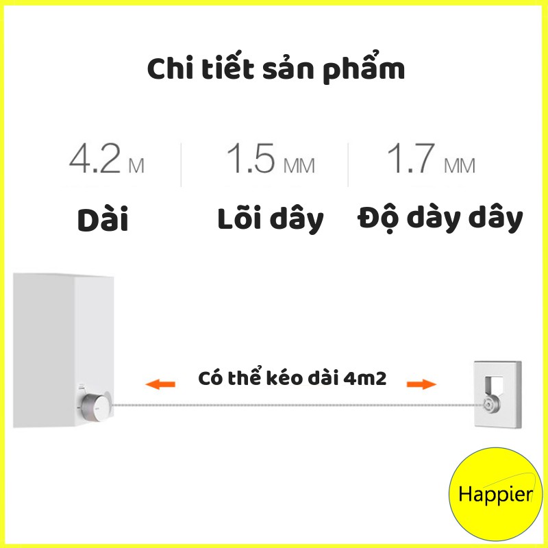 Dây Phơi Đồ Quần Áo Thu Gọn Tiện ích