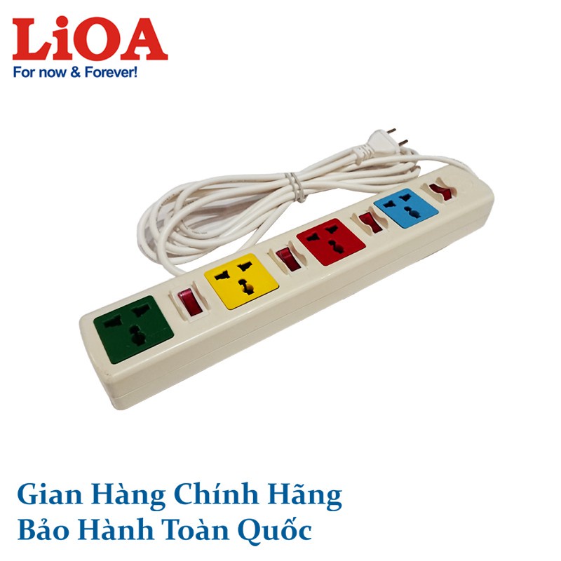 Ổ cắm điện ba chấu ⚡⚡1 đổi 1⚡⚡ kéo dài 3 mét/5 mét có công tắc bảo vệ quá tải dùng cho các loại đầu phích cắm tiện lợi