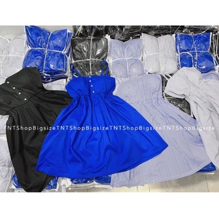 ĐẦM 2 DÂY NỮ PHỒNG DÁNG NGẮN [TNT SHOP BIGSIZE 60KG 90KG]