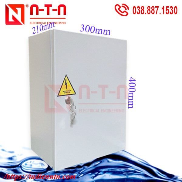Vỏ tủ diện W300xH400xD210, Tole dày 1 ly-Sơn tĩnh điện