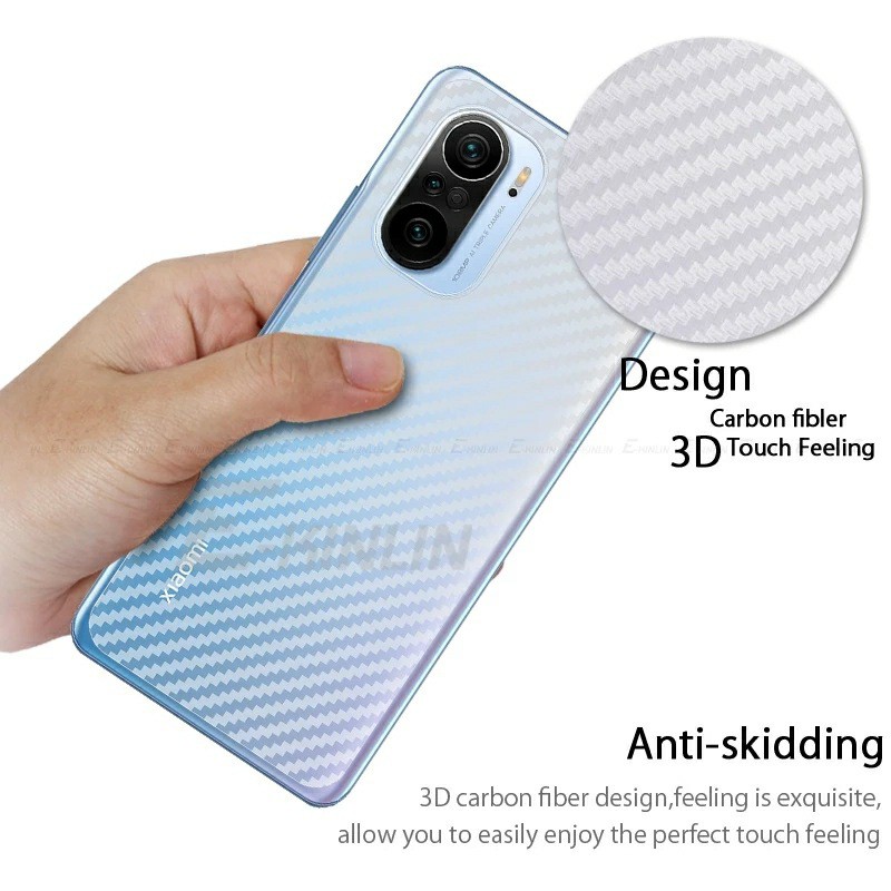 Dán lưng Carbon Redmi K40 / K40 Pro / Poco F3 / K40 Gaming / K50 Gaming vân caro chống bám bẩn