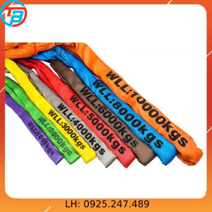 Dây cáp vải cẩu hàng 5 Tấn - bản 125mm - Hệ số 5:1 - 6 Mét CÁP THÉP Thái Bình Vina