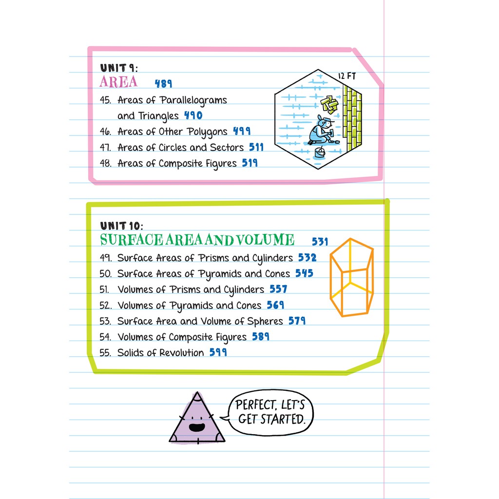 Sách - Everything You Need To Ace Geometry - Sổ Tay Hình Học ( Phiên bản tiếng anh, Lớp 8 - 12 )