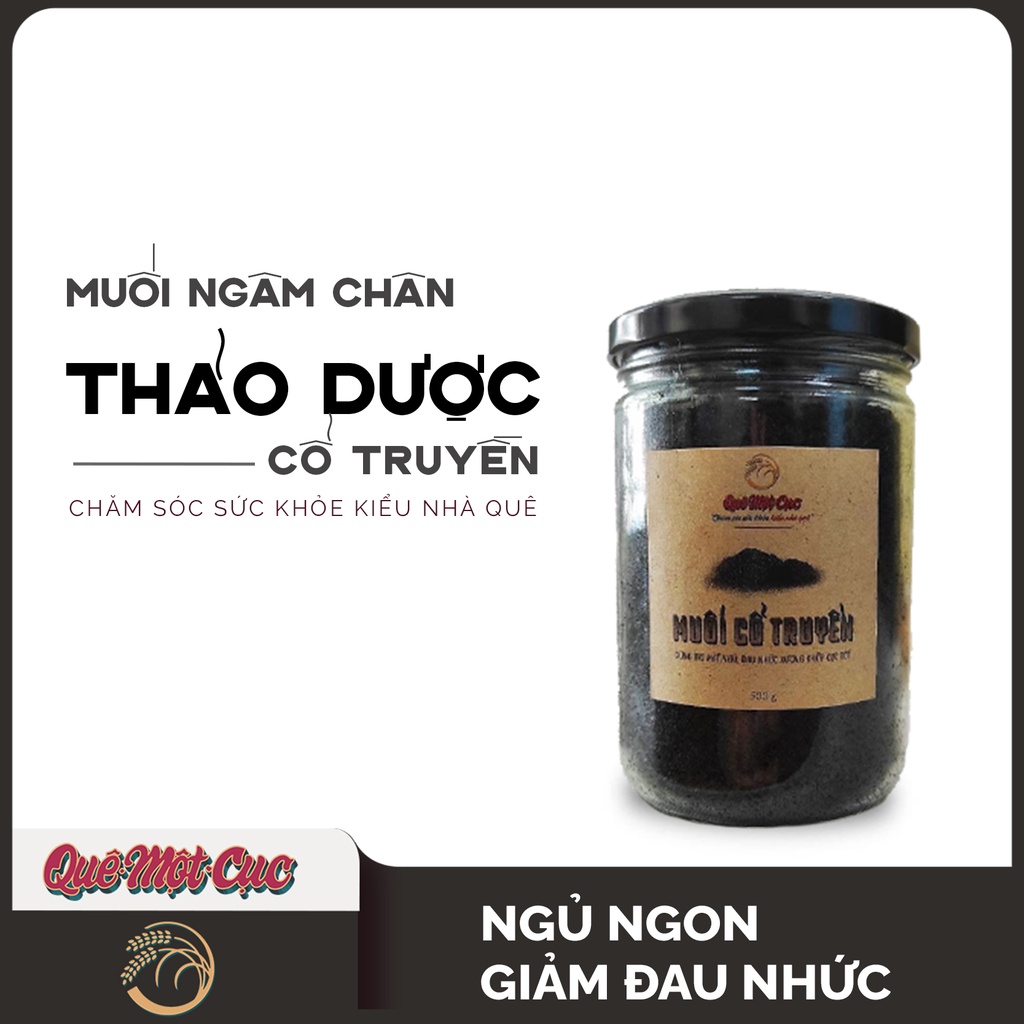 Muối ngâm chân (loại cao cấp),  giúp ngủ ngon, đau nhức xương khớp QUÊ MỘT CỤC 500G (HANDMADE)