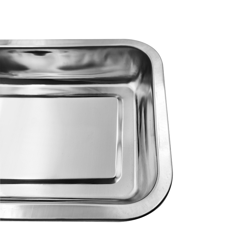 Khay Vuông Bằng Thép Không Gỉ Khử Trùng Cho Nha Khoa Có 2 Kích Cỡ