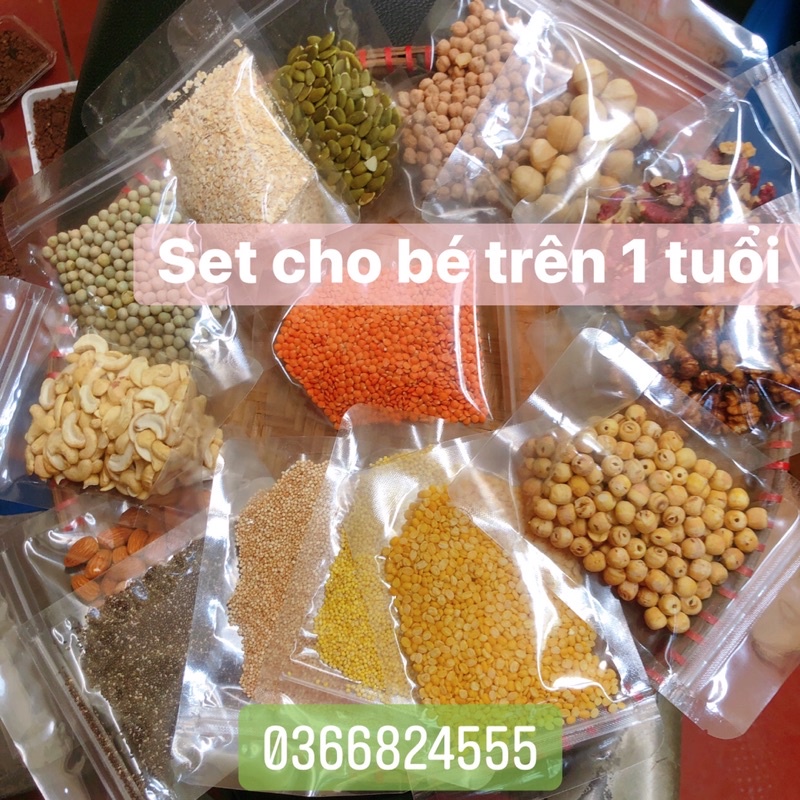 Set hạt ăn dặm nhập khẩu tách lẻ cho bé